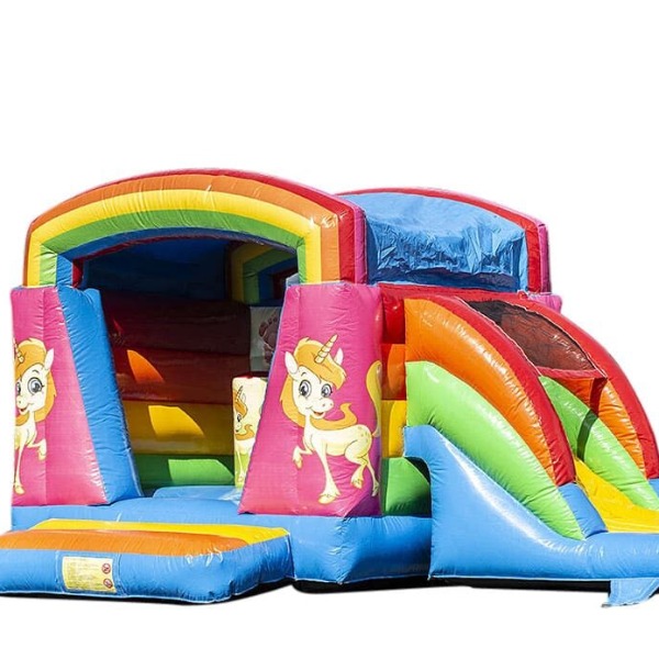 Springkussen XS Unicorn met glijbaan Springkussen XS Unicorn met glijbaan